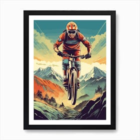 Mtb Mountain Bike Downhill Art Print