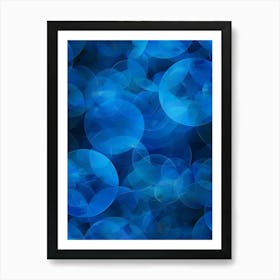 Blue Abstract Background Art Print