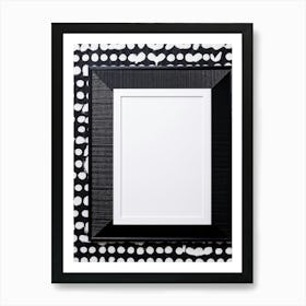 Black And White Polka Dot Pattern Art Print