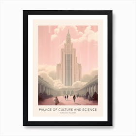 Palace Of Culture And Science Warsaw Poland Travel Poster Art Print