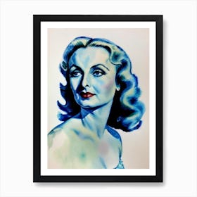 Carole Lombard In To Be Or Not To Be Watercolor Art Print