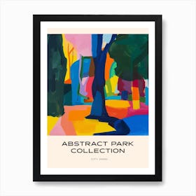 Abstract Park Collection Poster City Park New Orleans 1 Art Print