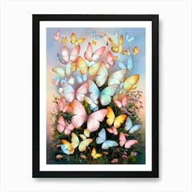 Butterfly Garden Art Print