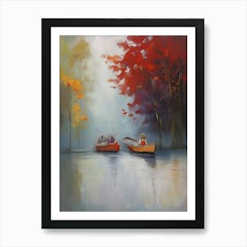 Two Canoes Art Print