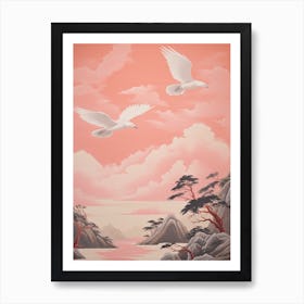 Vintage Japanese Inspired Bird Print Osprey 3 Art Print