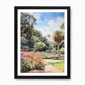 Royal Botanical Gardens Sydney Australia Watercolour  2 Art Print