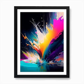 Splashing Water Waterscape Bright Abstract 2 Art Print