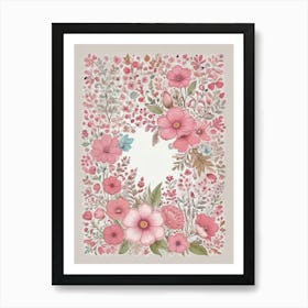 Floral Frame 1 Art Print