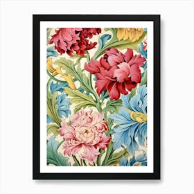 Floral Wallpaper 174 Art Print