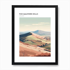 The Malvern Hills England 4 Hiking Trail Landscape Poster Art Print