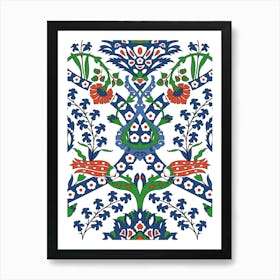 Turkish Tile- Iznik — Turkish pattern Art Print