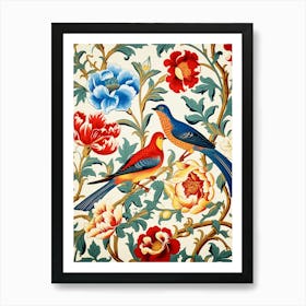 Chinese Birds And Flowers Art Print