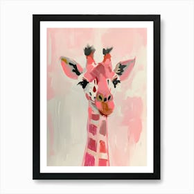 Pink Giraffe 1 Art Print