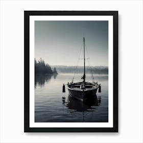 Boat On A Lake 1 Art Print