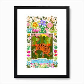 Tiger Garden Art Print