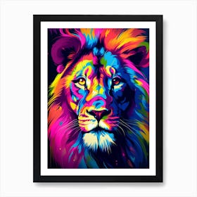 Colorful Lion Art Print