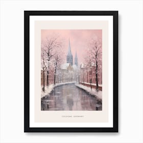 Dreamy Winter Painting Poster Cologne Germany 2 Art Print