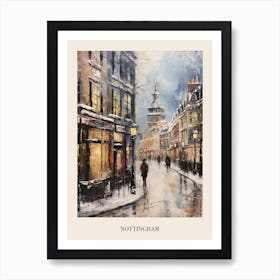 Vintage Winter Painting Poster Nottingham United Kingdom 2 Art Print