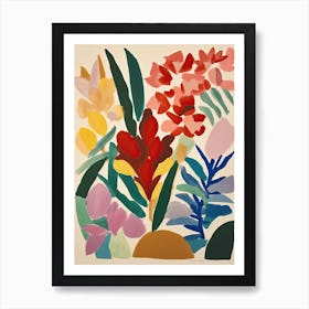 Gladioli Flower Illustration 3 Art Print