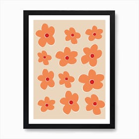 Orange Flowers Art Print