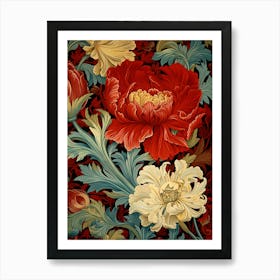 Floral Wallpaper 153 Art Print