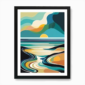 Sunset On The Beach 13 Art Print