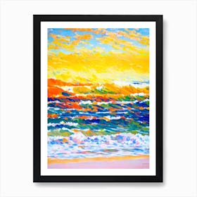 Plage De Pampelonne, Saint Tropez, France Bright Abstract Art Print