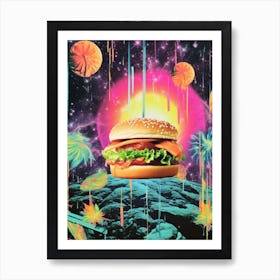 Hamburger Space Collage 2 Art Print