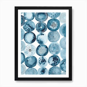 Indigo Watercolorink 1 Art Print