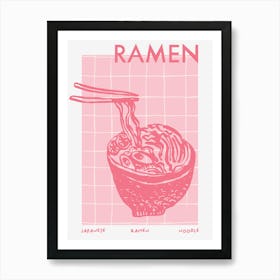 Pink Ramen Art Print