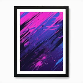 Abstract Paint Splatters Art Print