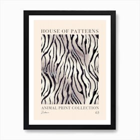 House Of Patterns Zebra Animal Print Pattern 1 Art Print