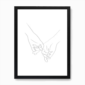 Pinky Promise Single line art Photographic Print for Sale by