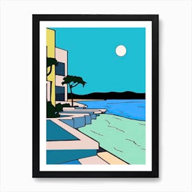 Minimal Design Style Of Cancún, Mexico 4 Art Print