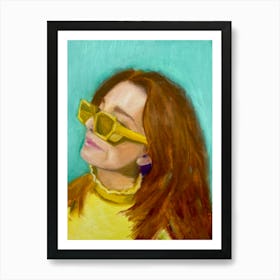 Yellow Sunglasses Art Print