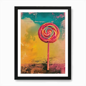 Rainbow Lollipop Retro Photo Art Print
