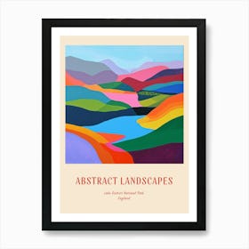 Colourful Abstract Lake District National Park England 2 Poster Art Print