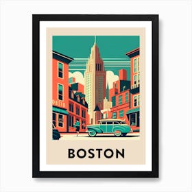 Boston 3 Vintage Travel Poster Art Print