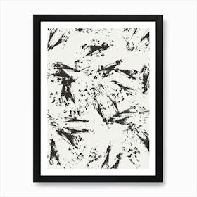 Abstract Black And White Painting Art Print