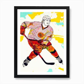 Hockey Pop Art 3 Art Print