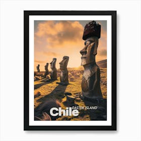 Easter Island Travel Poster Art Print