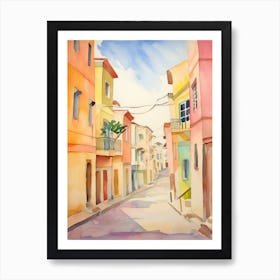 Pescara, Italy Watercolour Streets 4 Art Print