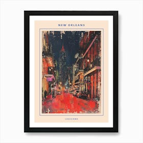 Retro New Orleans Painting Style Poster 1 Art Print