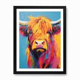 Highland Cow Pop Art 3 Art Print