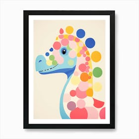 Colourful Dinosaur Segisaurus 2 Art Print