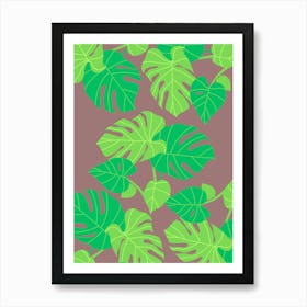 green leaves Art Print