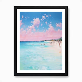 An Oil Painting Of Pink Sands Beach, Harbour Island 2 Art Print