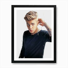 Justin Bieber Painted Art Print