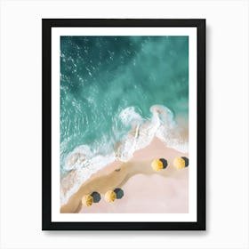 Beach With Umbrellas Art Print