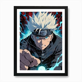 Satoru Gojo Jujutsu Kaisen Anime Manga 4 Art Print